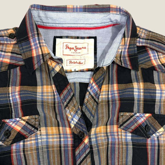 Pepe Jeans Plaid Belted Shirt Dress - Picture 3 of 6